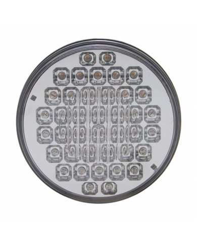 UP38782-40 LED 4" Round Light (Stop, Turn & Tail) - Red LED/Clear Lens