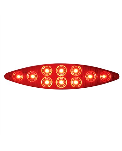 UP38797-10 LED "Cat's Eye" Light (Stop, Turn & Tail) - Red LED/Red Lens