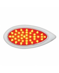 UP38804-39 LED "Teardrop" Light With Plastic Bezel (Stop, Turn & Tail) - Red LED/Red Lens