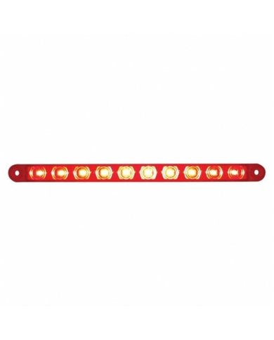 UP38943-10 LED 9" Light Bar (Stop, Turn & Tail) - Red LED/Red Lens