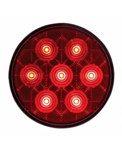 UP39117B-7 LED 4" Round Competition Series Light (Stop, Turn & Tail) - Red LED/Red Lens (Bulk)