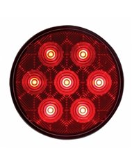UP39117B-7 LED 4" Round Competition Series Light (Stop, Turn & Tail) - Red LED/Red Lens (Bulk)
