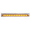 UP37514-Stainless Light Bracket With 14 LED 12" Sequential Light Bar (Left to Right) - Amber LED/Amber Lens