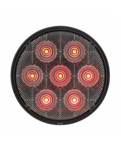 UP39118B-7 LED 4" Round Competition Series Light (Stop, Turn & Tail) - Red LED/Clear Lens (Bulk)