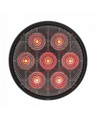 UP39118B-7 LED 4" Round Competition Series Light (Stop, Turn & Tail) - Red LED/Clear Lens (Bulk)