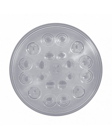 UP39207-21 LED "Competition Series" 4" Round Light (Stop, Turn & Tail) - Red LED/Clear Lens