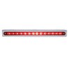 UP37515-Stainless Light Bracket With 14 LED 12" Sequential Light Bar (Left to Right) - Red LED/Red Lens