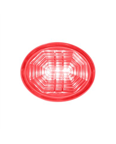 UP39241-3 LED Oval Clearance/Marker Light-Red LED/Red Lens