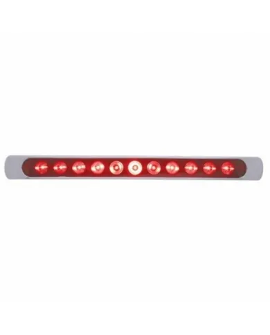 UP39251-11 LED 17" Light Bar (Stop, Turn & Tail) With Chrome Bezel - Red LED/Red Lens