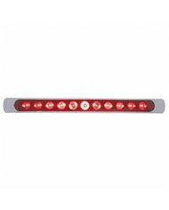 UP39251-11 LED 17" Light Bar (Stop, Turn & Tail) With Chrome Bezel - Red LED/Red Lens