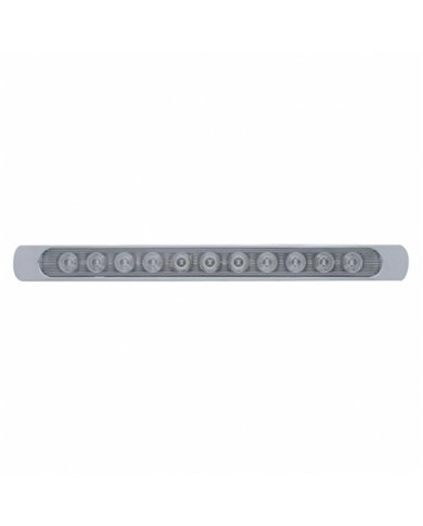 UP39253-11 LED 17" Light Bar (Stop, Turn & Tail) With Chrome Bezel - Red LED/Clear Lens