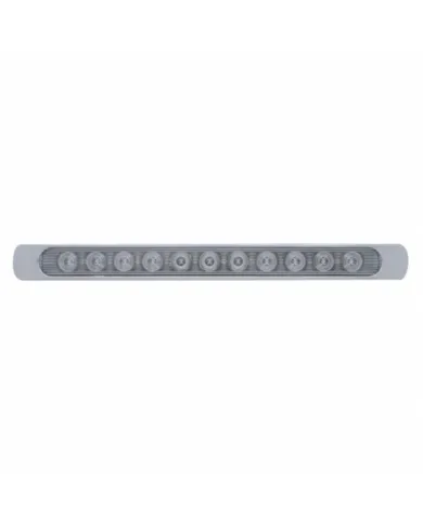 UP39253-11 LED 17" Light Bar (Stop, Turn & Tail) With Chrome Bezel - Red LED/Clear Lens