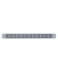 UP39253-11 LED 17" Light Bar (Stop, Turn & Tail) With Chrome Bezel - Red LED/Clear Lens