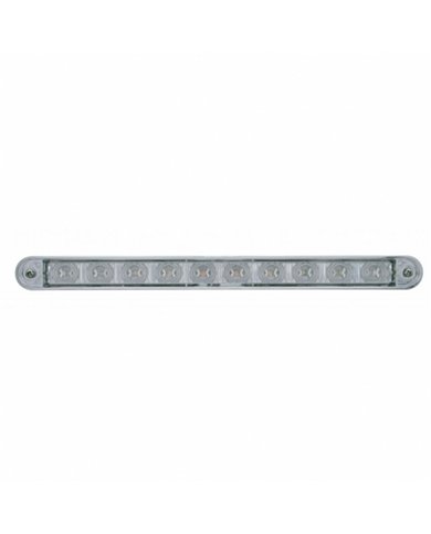UP39309-10 LED 9" Light Bar With Bezel (Stop, Turn & Tail) - Red LED/Clear Lens
