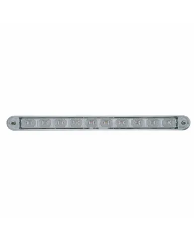 UP39309-10 LED 9" Light Bar With Bezel (Stop, Turn & Tail) - Red LED/Clear Lens