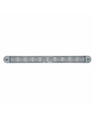 UP39309-10 LED 9" Light Bar With Bezel (Stop, Turn & Tail) - Red LED/Clear Lens