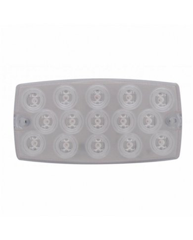 UP39374B-15 LED Rectangular Light (Stop, Turn & Tail) - Red LED/Clear Lens (Bulk)