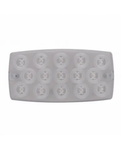 UP39374B-15 LED Rectangular Light (Stop, Turn & Tail) - Red LED/Clear Lens (Bulk)