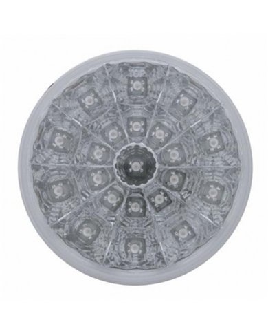 UP39396-21 LED 4" Round Reflector Light (Stop, Turn & Tail) - Red LED/Clear Lens