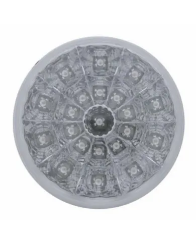 UP39396-21 LED 4" Round Reflector Light (Stop, Turn & Tail) - Red LED/Clear Lens