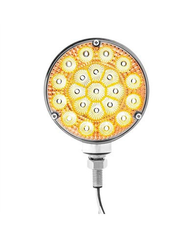 UP39444-42 LED Reflector Double Face Competition Series Turn Signal Light-Amber & Red LED/Clear Lens