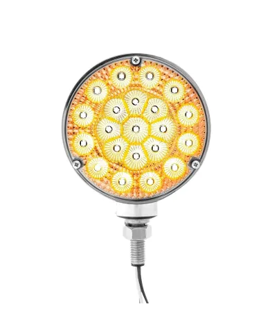UP39444-42 LED Reflector Double Face Competition Series Turn Signal Light-Amber & Red LED/Clear Lens