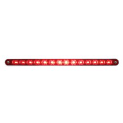 UP37523-14 LED 12" Sequential Light Bar With Bezel - Red LED/Red Lens