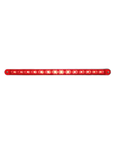 UP39607-14 LED 12" Light Bar With Bezel (Stop, Turn & Tail) - Red LED/Red Lens