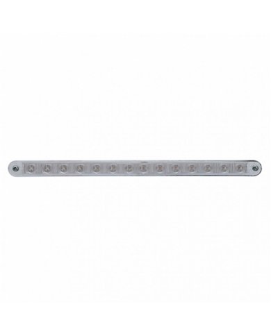 UP39609-14 LED 12" Light Bar With Bezel (Stop, Turn & Tail) - Red LED/Clear Lens