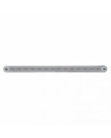 UP39609-14 LED 12" Light Bar With Bezel (Stop, Turn & Tail) - Red LED/Clear Lens