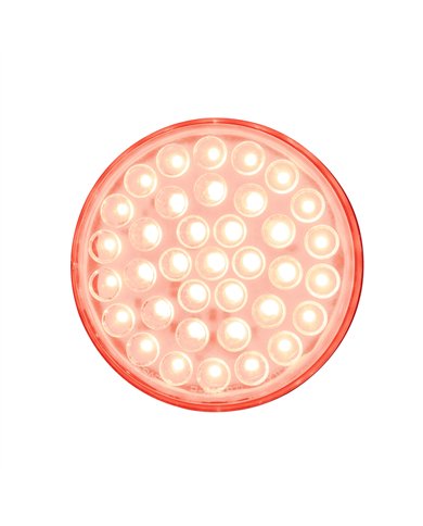 UP39643B-36 LED 4" Round Light (Stop, Turn & Tail) - Red/Clear Lens (Bulk)