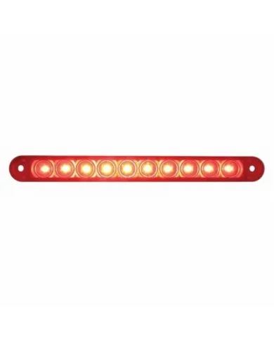 UP39685-10 LED 6-1/2" Light Bar Only (Stop, Turn & Tail) - Red LED/Red Lens