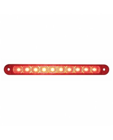 UP39685B-10 LED 6-1/2" Light Bar Only (Stop, Turn & Tail) - Red LED/Red Lens (Bulk)