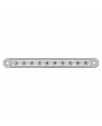 UP39687B-10 LED 6-1/2" Light Bar Only (Stop, Turn & Tail) - Red LED/Clear Lens (Bulk)