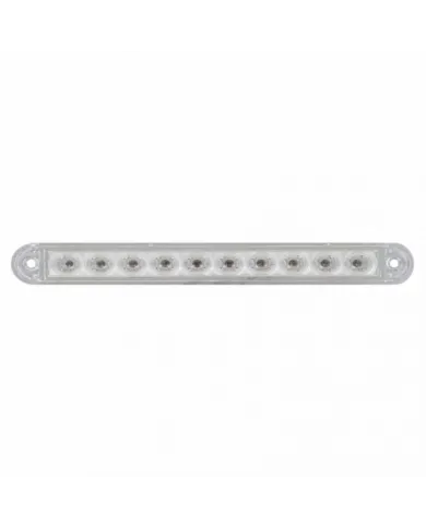 UP39687B-10 LED 6-1/2" Light Bar Only (Stop, Turn & Tail) - Red LED/Clear Lens (Bulk)