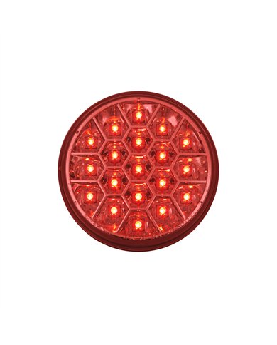 UP39689-19 LED 4" Round Reflector Light (Stop, Turn & Tail) - Red LED/Red Lens