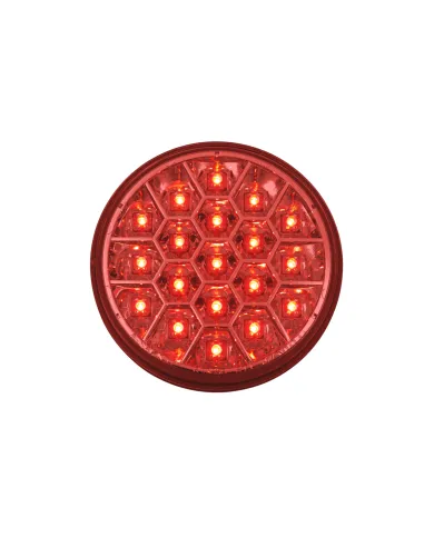 UP39689-19 LED 4" Round Reflector Light (Stop, Turn & Tail) - Red LED/Red Lens