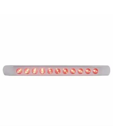 UP39691-11 LED 17" Light Bar With Bezel (Stop, Turn & Tail) - Red LED/Red Lens