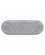 UP39705-19 LED 6" Oval Reflector Light (Stop, Turn & Tail) - Red LED/Clear Lens
