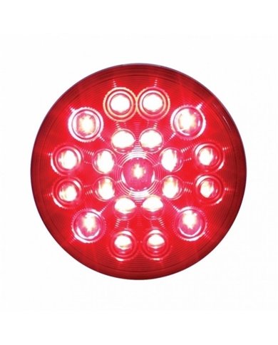 UP39821-21 LED "Competition Series" 4" Round Light (Stop, Turn & Tail) - Red LED/Red Lens