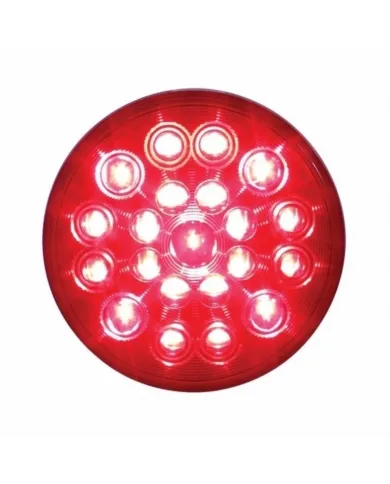 UP39821-21 LED "Competition Series" 4" Round Light (Stop, Turn & Tail) - Red LED/Red Lens