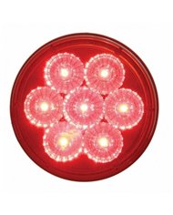 UP39924-7 LED 4" Round Reflector Light (Stop, Turn & Tail) - Red LED/Red Lens