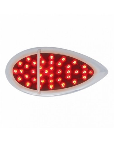 UP39944-39 LED Flush Mount "Teardrop" Light (Stop, Turn & Tail) - Red LED/Red Lens