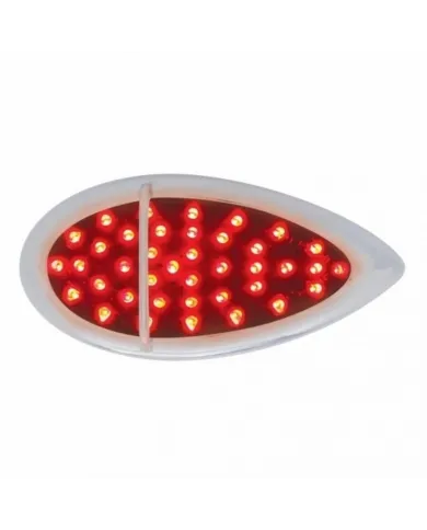 UP39944-39 LED Flush Mount "Teardrop" Light (Stop, Turn & Tail) - Red LED/Red Lens