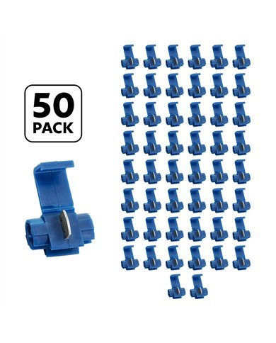 UP40108P50-18-14 AWG Blue Snap Lock Tap Splice Connector (50 pcs/Bag)