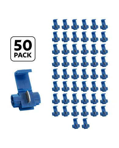 UP40108P50-18-14 AWG Blue Snap Lock Tap Splice Connector (50 pcs/Bag)