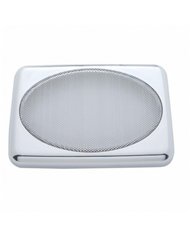 UP40919-Chrome 7" X 4-7/8" Speaker Cover For Various Peterbilt Models, Snap-On (Card of 2)