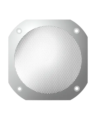 UP40920-Chrome 4-1/2" Square Speaker Cover For International 9900 (1999-2017), 9400/9300/9200 (1997-2010)