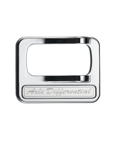 UP40975-Chrome Plastic Rocker Switch Cover With Stainless Plaque For Peterbilt - Axle Differential