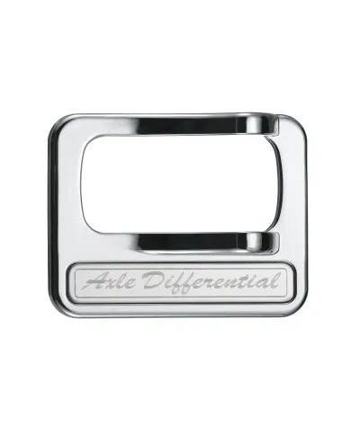 UP40975-Chrome Plastic Rocker Switch Cover With Stainless Plaque For Peterbilt - Axle Differential